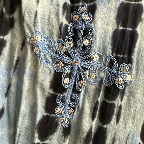 NWOT Style Park1 Blue Tie-Dye Kimono Cover-Up - Picture 8 of 9